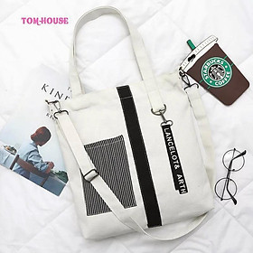 Hình ảnh Túi Vải Tote Nữ Tote Vải Bố Living Bag Đeo Chéo ,Tote Vừa Laptop