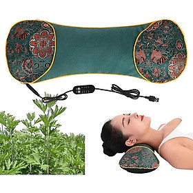 Gối Ngải Cứu Cắm Điện Làm Nóng - Giảm Đau Vai Gáy, Thư Giãn Cổ, Hương Thảo Dược - HÀNG CHÍNH HÃNG 