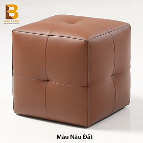 Mua Ghế đôn sofa cỡ nhỏ cao cấp Bảo Long với khung gỗ thông bọc da thiết kê hình khối vuông 40cm  ghế đôn dùng làm đôn phòng khách  phòng ngủ  ghế bàn trang điểm cực đẹp