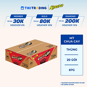 Thùng 20 gói Mì vị tôm chua cay Koreno Up