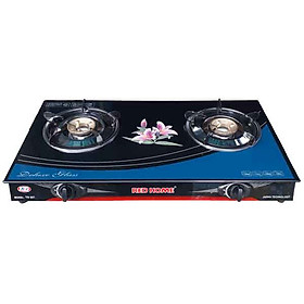 Mua Bếp gas đôi mặt kính sen chia lửa bằng đồng Redhome TN-621 - Hàng chính hãng