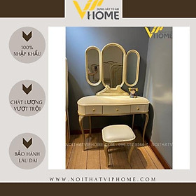 Mua Bàn trang điểm  bàn phấn kèm gương tích hợp đèn LED kèm nút cảm ứng thông minh và ngăn kéo để đồ tện lợi BTD-00020