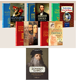 BỘ SÁCH DELUXE BOOKS (BỘ SÁCH SANG TRỌNG) – LEONARDO MICHELANGELO RAPHAEL – ABRAHAM LINCOLN – NAPOLEON – VÕ SĨ ĐẠO. Tặng cuốn Leonardo Da Vinci - Thiên Tài Toàn Năng