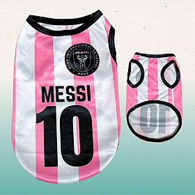 ÁO BÓNG ĐÁ SỐ 10 MÀU HỒNG TỪ 0.5-7.5KG DÀNH CHO THÚ CƯNG CHÓ MÈO