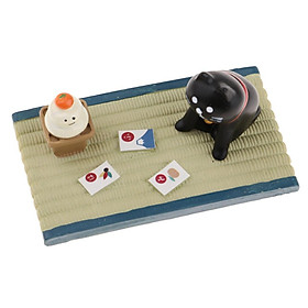 1/12 Dollhouse Miniature Resin Ornaments Animal Cat Model Room Items Decor