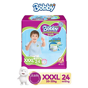 Tã quần Bobby Siêu thoáng XXXL24 tặng kèm 6 miếng tã