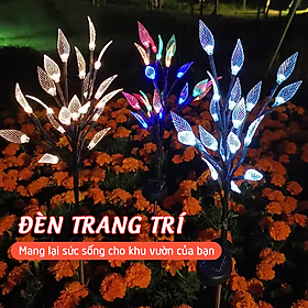 Mua Đèn năng lượng mặt trời trang trí sân vườn  hình cành lá  ánh sáng dịu nhẹ  an toàn cho mắt- K2073