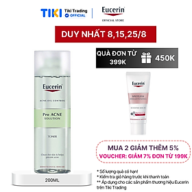 Nước cân bằng cho da nhờn mụn Eucerin Pro Acne Toner 200ml