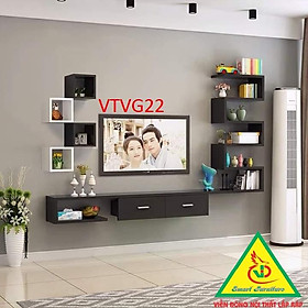 Mua Bộ Kệ Ti Vi Treo Tường Trang Trí VTVG20- Nội Thất Lắp Ráp Viendong Adv