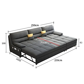 Mua Sofa giường đa năng hộc kéo cao cấp HGK-19 ngăn chứa đồ tiện dụng Tundo KT 2m5