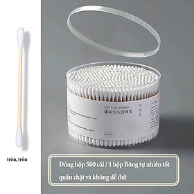 Dụng cụ làm đẹp sức khỏe  _Hộp 500c tăm bông ráy tai lớn  cao cấp với 2 đầu tăm thiết kế hình dáng khác nhau làm sạch sâu bên trong , phù hợp cho mọi người