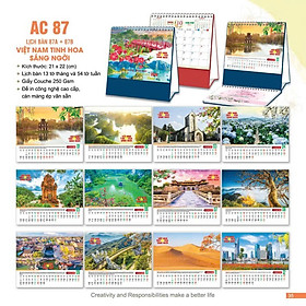 Lịch AC 2026 - Lịch Để Bàn Đứng, Lịch bàn Chữ A, Lịch Bàn Chữ B nhiều mẫu