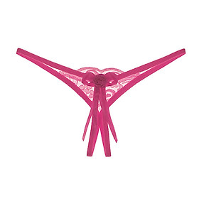 Quần ló ren nữ lọt khe, quần xuyên thấu - Hồng đậm