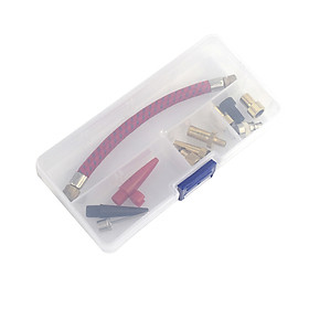 11Pcs/Set Airbed Pump Hose Adapter Nozzle Valve Air Inflating Needles Bike Inflator Connector with Storage Box