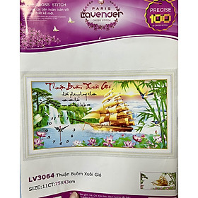 Mua Tranh thêu chữ thập Thuận buồm xuôi gió lv3064  kích thước 75 x 43 cm