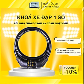 Khóa Xe Đạp OFFICE CHILL Khoá Dây Lõi Thép Mật Mã 5 Số Cao Cấp Chống Trộm Treo Yên Xe Đạp Thể Thao Bảo Hành 90 Ngày