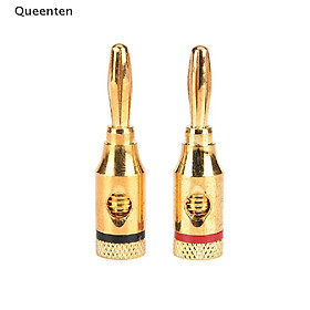 Mua Queenten 8 Pcs Gold Plated Musical Speaker Cable Wire Screw Metal Banana Plug Connector  QT