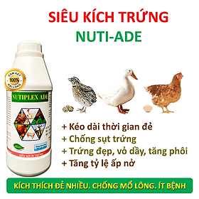 Siêu Kích Trứng cho gà, vịt, cút đẻ NUTIPLEX ADE. Kéo dài chu kỳ đẻ. Trứng đẹp, vỏ dầy, tăng phôi, tăng tỷ lệ ấp nở