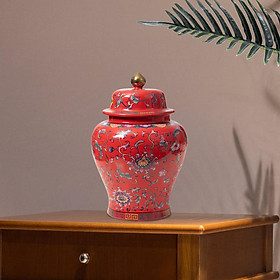 Ginger Jar Vase Porcelain Ginger Jar Decorative Jar Home Decor Airtight Lid