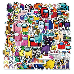 Sticker 50 miếng hình dán Among us