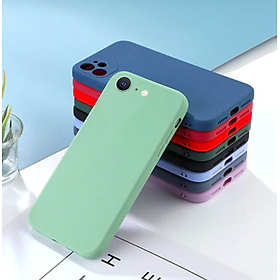 Ốp lưng silicon case cho iPhone 7/8/SE2/SE3 chống bám bẩn mặt lưng siêu mềm mịn, có gờ bảo vệ camera - hàng nhập khẩu