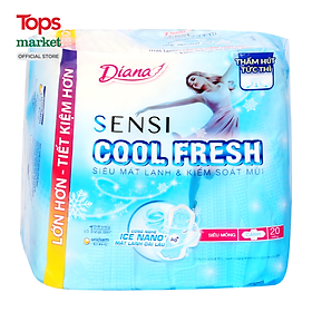 Băng Vệ Sinh Diana Sensi Cool Fresh Siêu Mỏng Cánh Gói 20 Miếng