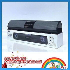 Loa bluetooth speaker LANITH A2 dáng dài 2 loa cực đỉnh – Tặng kèm dây sạc 3 đầu - Kiểu dáng sang trọng hỗ trợ thẻ nhớ, đài FM - Hàng nhập khẩu – LWR000A2.CAP001