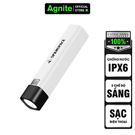 Đèn pin 3 chế độ sáng chính hãng Agnite - thiết kế đầu sạc USB - nhỏ gọn tiện lợi dễ mang theo - VS4231