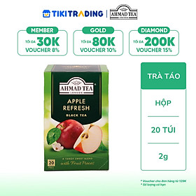 Trà táo Apple Refresh Ahmad tea Hộp 40g (20 túi nhôm)