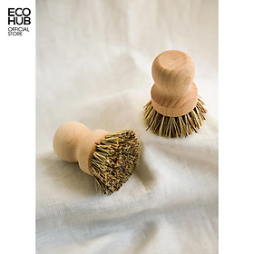 Mua Cọ xơ dừa ECOHUB cán tròn  gỗ Sồ. Sử dụng trong nhà bếp / Nhà tắm (Heaven & Earth Pot and Pan Brush)
