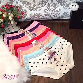 Quần Lót Cotton Chấm Bi 8051, Co Giãn Tốt, Mẫu Siêu Dễ Thương