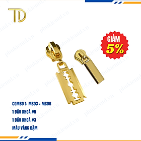 Đầu khóa kéo túi xách, đầu khóa kéo thay thế, đầu khóa kéo balo răng 5 mạ điện độ bền 5-8 năm