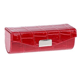 Durable Soft Leather Lipstick Case Holder Organizer Bag for Purse Cosmetic Storage Kit With Mirror
