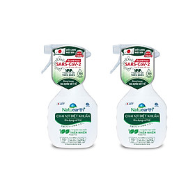 Combo 2 chai xịt diệt khuẩn Natuearth Plus 410 ml - Dùng trong gia dụng và y tế (Hiệu quả ức chế Virus SARS CoV 2 được kiểm nghiệm)