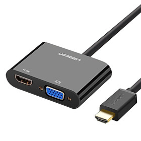 Bộ Chuyển Đổi Ugreen HDMI Sang VGA HDMI Có Nguồn Phụ 40744 - Hàng Chính Hãng