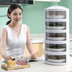 Mua Lồng Bàn Nhiều Tầng  Giữ Nhiệt Đậy Thức Ăn Thông Minh 4 Tầng Dựng Thức Ăn Và 1 Tầng Dựng Rau Củ