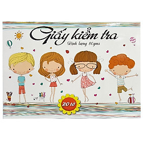 Bộ 2 Hộp Giấy Kiểm Tra Kẻ Ngang (20 Tờ/Hộp) - Mẫu 2
