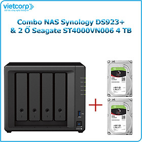 Mua Combo Thiết bị lưu trữ NAS Synology DS923+ và 2 Ổ cứng Seagate ST4000VN006 4 TB - Hàng Chính Hãng