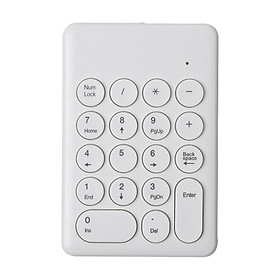 2.4G Wireless numeric Keypad Keyboard laptop pad White