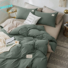 Bộ 5 món chăn ga gối cotton Tici cao cấp cotton tici chất vải thoáng mát đa dạng mẫu mã, vỏ chăn khóa kéo đa năng dùng được cho cả mùa đông và mùa hè