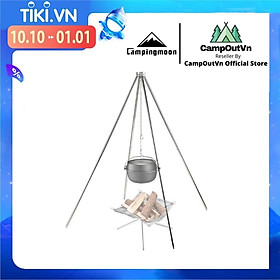 Hình ảnh Đồ cắm trại kiềng treo nồi 4 chân campingmoon MT-130 du lịch dã ngoại hợp kim tốt gấp gọn chịu tải cực tốt dễ dàng mang theo A086