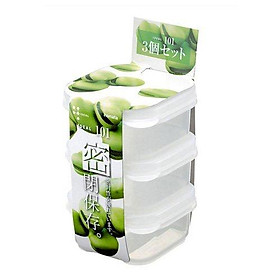 Bộ 3 hộp nhựa chữ nhật 190ml