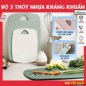 Set 3 Thớt Nhựa Lúa Mạch Kháng Khuẩn Nhiều màu Hàng Cao Cấp, Giao Ngẫu Nhiên