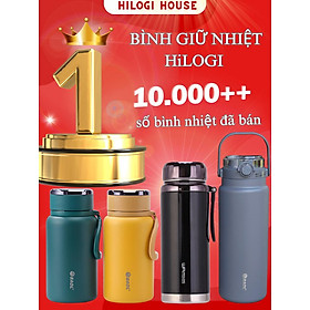 Mua Bình giữ nhiệt 1000ml Hilogi có ống hút nắp bật   giữ nóng lạnh trên 10 giờ   quai xách chắc chắn