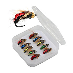 10Pcs Fly Fishing Fishing with Hooks Fishing Gear Sea Fishing Artificial Baits Fly Fishing Lures for Trout Perch Panfish Bass