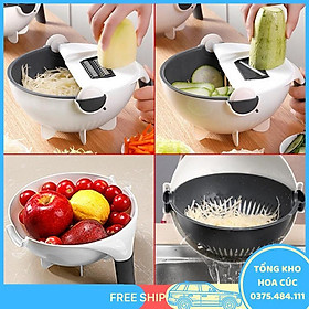 Mua Rổ Bào Rau Củ Quả 9 Trong 1 Thông Minh - Dụng Cụ Chế Biến Thực Phẩm Cắt Thái Bào Sợi Đa Năng - Vận Chuyển Miễn Phí Toàn Quốc