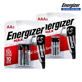 Vỉ 2 Viên Pin AA/AAA Energizer Siêu bền - Hàng chính hãng