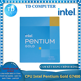 Mua CPU Intel Pentium Gold G7400 3.7GHz (Socket 1700  2 Nhân 4 Luồng 6MB 46W) - Hàng chính hãng (NEW BOX)