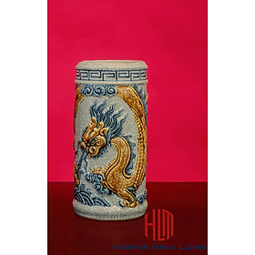 Mua Ống Hương Men Ran Đắp Nổi Họa Tiết Rồng