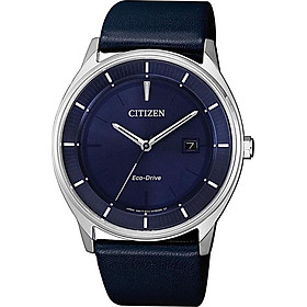 Đồng Hồ Citizen Nam Dây Da Máy Eco-Drive BM7400-12L - Mặt Xanh Dương (40mm)